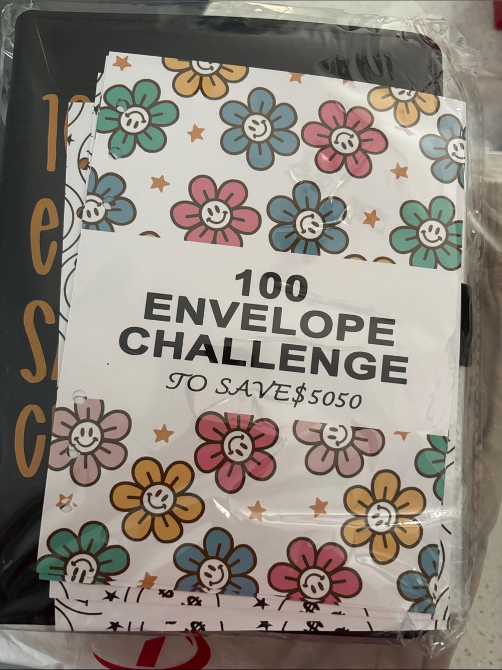 100 Envelope Challenge Savings Kit - Floral Design